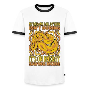 Ce n’est que le mode d’économie d’énergie Snake Banana Ball - T-shirt contrasté Homme - blanc/noir - Devant - AI Model Female 172 light (172cm) & AI Model Male 178 dark (178cm)