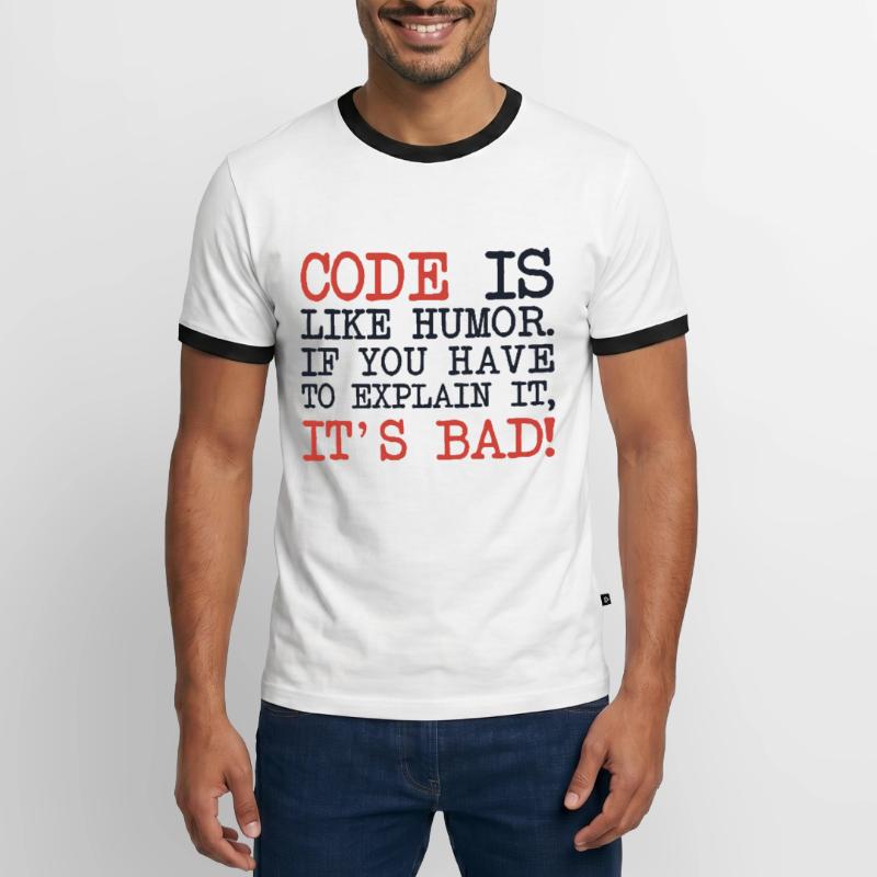 Code Explanation Developer Software Developer Men's Ringer Shirt