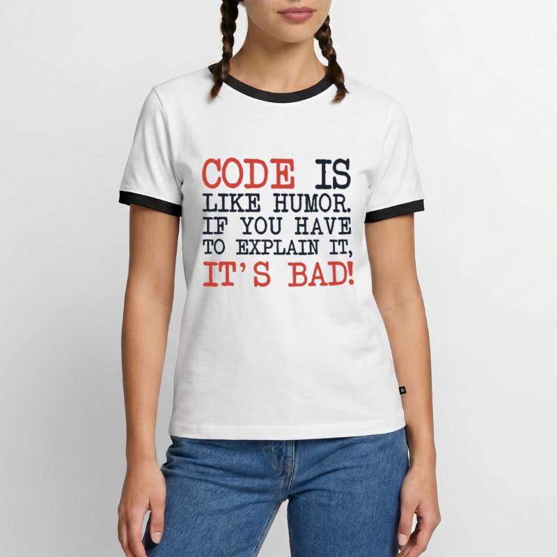 Code Explanation Developer Softwareentwickler Männer Kontrast-T-Shirt