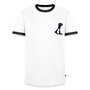 Logo Emblem Prothese Fuß Prothese Gliedmaße Bein - Männer Kontrast-T-Shirt - Weiß/Schwarz - Vorne - AI Model Female 172 light (172cm) & AI Model Male 178 dark (178cm)