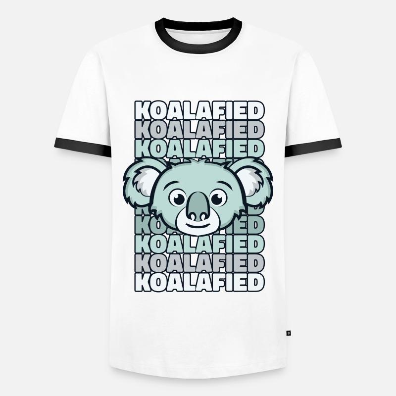 Koalabär Eukalyptus Phascolarctos - Männer Kontrast-T-Shirt - Weiß/Schwarz