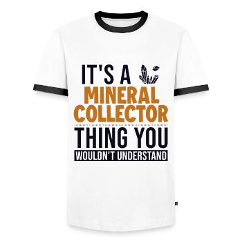 Es ist ein Mineraliensammler-Ding Geologe Mineral - Männer Kontrast-T-Shirt - Weiß/Schwarz - Vorne - AI Model Female 172 light (172cm) & AI Model Male 178 dark (178cm)