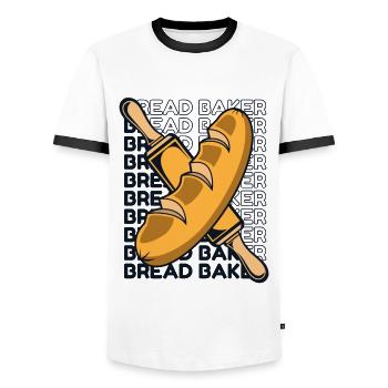 Bread Dough Bread Maker Bread Queen Lover Bread - Men's Ringer Shirt - white/black - Front - AI Model Female 172 light (172cm) & AI Model Male 178 dark (178cm)