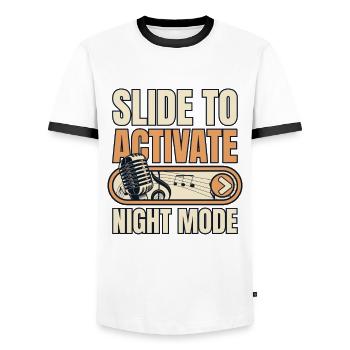 Faites glisser pour activer le mode nuit Opera House Lover - T-shirt contrasté Homme - blanc/noir - Devant - AI Model Female 172 light (172cm) & AI Model Male 178 dark (178cm)
