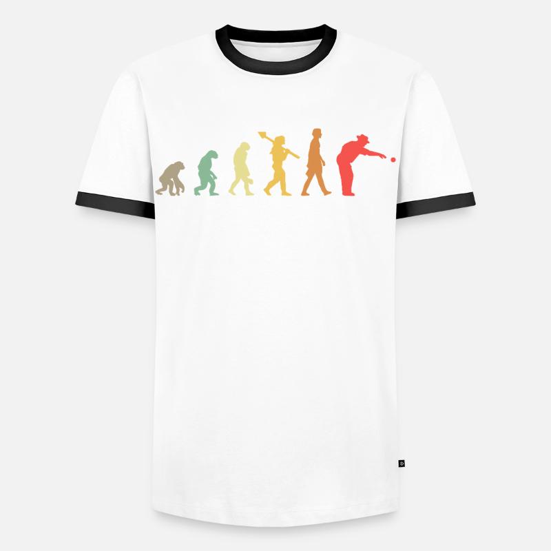 Evolution Boule - Men's Ringer Shirt - white/black
