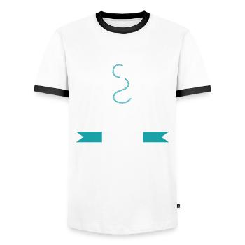 Nordsee Meer Anker Urlaub Norden See Geschenk - Männer Kontrast-T-Shirt - Weiß/Schwarz - Vorne - AI Model Female 172 light (172cm) & AI Model Male 178 dark (178cm)