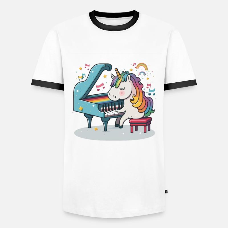 Regenbogen-Harmonie - Männer Kontrast-T-Shirt - Weiß/Schwarz