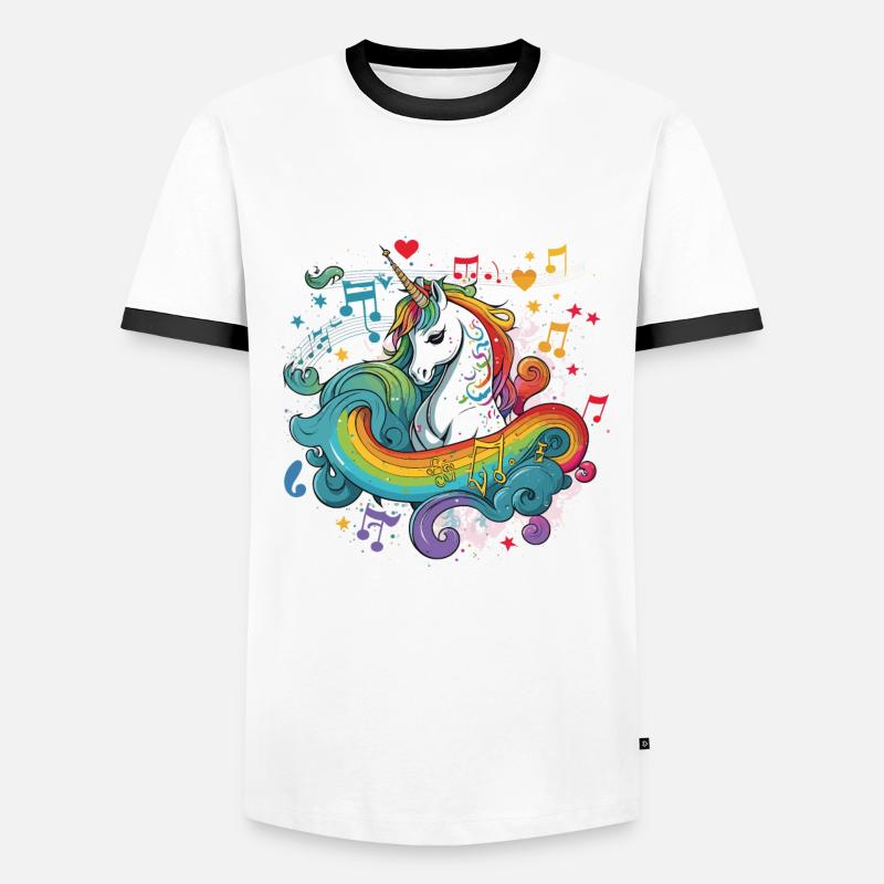 Rainbow Rhapsody - Männer Kontrast-T-Shirt - Weiß/Schwarz