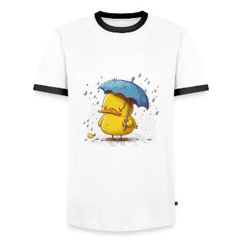 Quacksalber-Attacke - Männer Kontrast-T-Shirt - Weiß/Schwarz - Vorne - AI Model Female 172 light (172cm) & AI Model Male 178 dark (178cm)