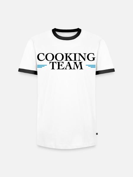 Team Cooking - Men's Ringer Shirt - white/black