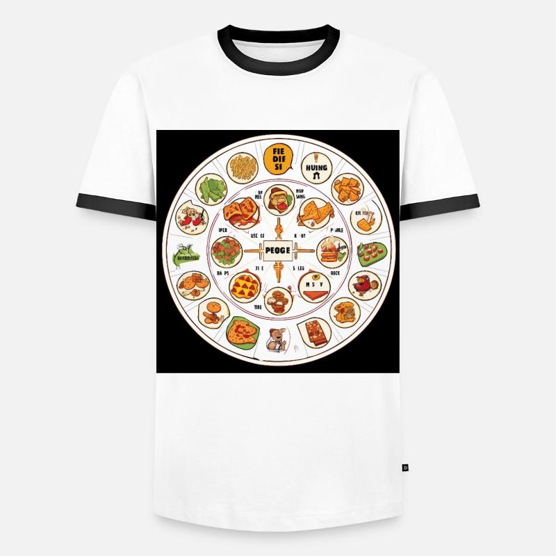 Die Feinschmecker-Fehde - Männer Kontrast-T-Shirt - Weiß/Schwarz
