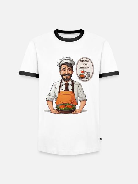 The Gourmet Couture - Men's Ringer Shirt - white/black