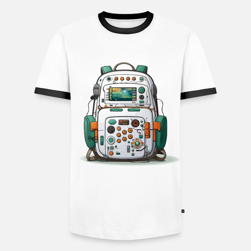 The Geeks Tech Carry - Men's Ringer Shirt - white/black