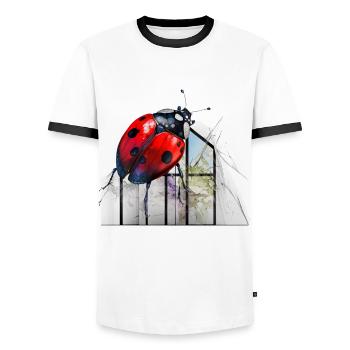 Marienkäfer Kunst Geschenk Insekten Tier - Männer Kontrast-T-Shirt - Weiß/Schwarz - Vorne - AI Model Female 172 light (172cm) & AI Model Male 178 dark (178cm)