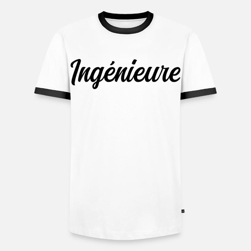 Technical Design Engineer Science Project - Men's Ringer Shirt - white/black