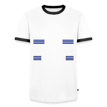 Alles Wird Gut, Denn Mark Ist Jetzt Hier - Männer Kontrast-T-Shirt - Weiß/Schwarz - Vorne - AI Model Female 172 light (172cm) & AI Model Male 178 dark (178cm)