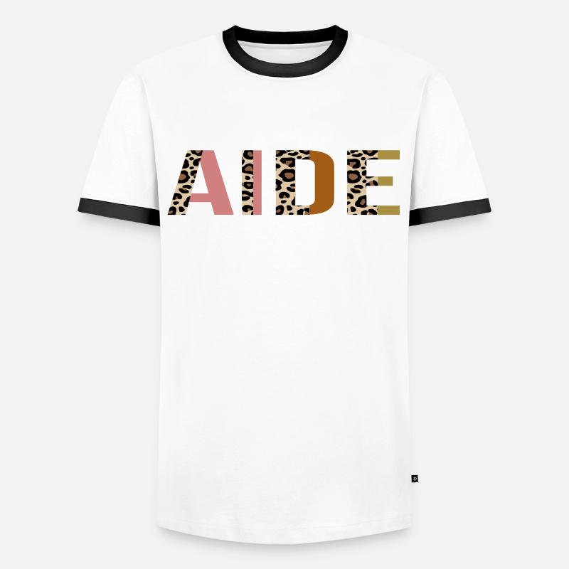 Aide - Men's Ringer Shirt - white/black
