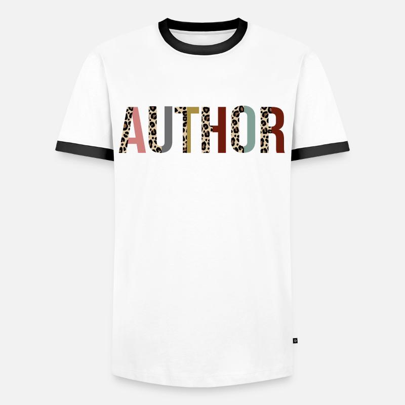Author - Men's Ringer Shirt - white/black