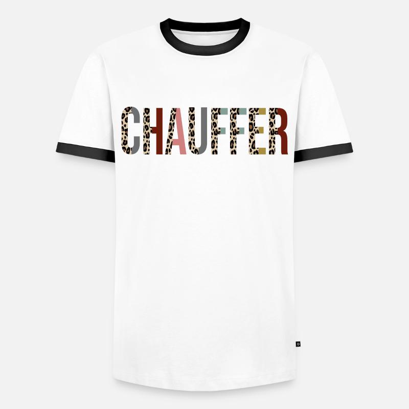 Chauffer - Männer Kontrast-T-Shirt - Weiß/Schwarz