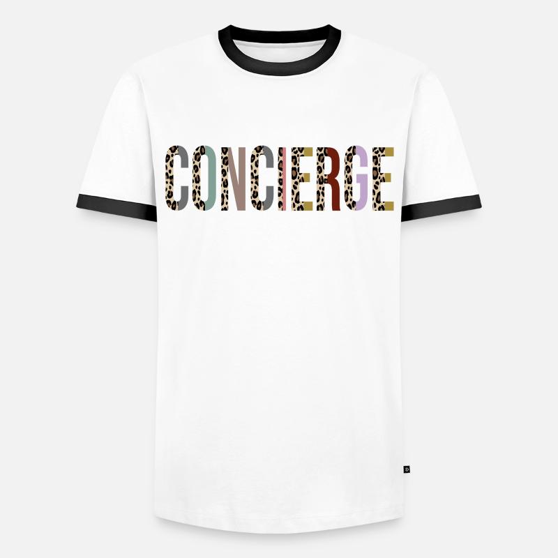 Concierge - Men's Ringer Shirt - white/black