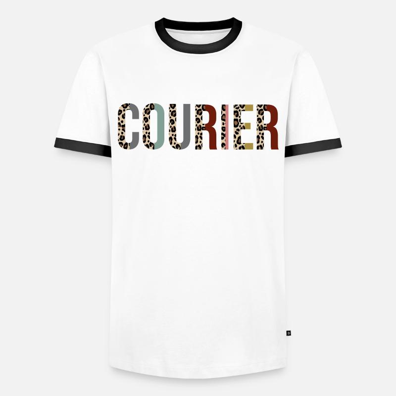 Courier - Men's Ringer Shirt - white/black