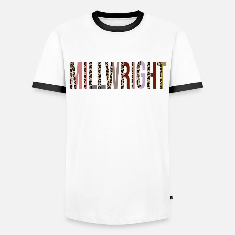 Millwright - Men's Ringer Shirt - white/black