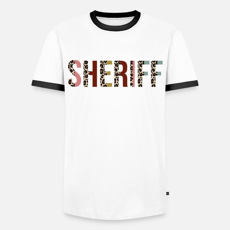 Sheriff - Men's Ringer Shirt - white/black