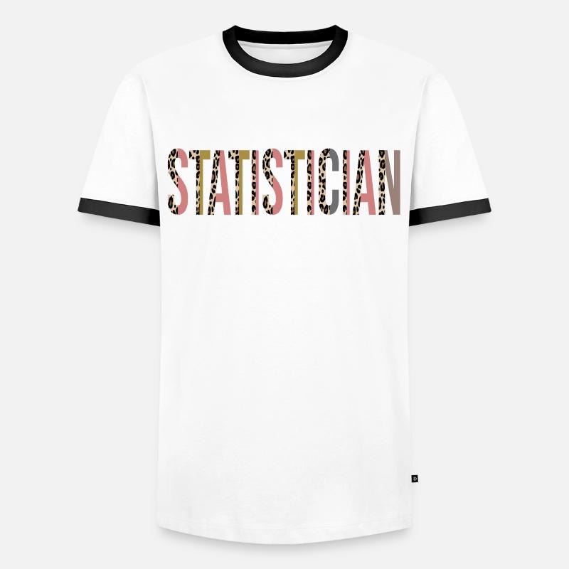 Statistician - Men's Ringer Shirt - white/black