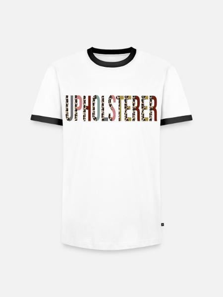 Polsterer - Männer Kontrast-T-Shirt - Weiß/Schwarz
