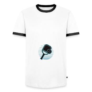 Vous n’avez pas toujours besoin d’un plan juste un pickleball - T-shirt contrasté Homme - blanc/noir - Devant - AI Model Female 172 light (172cm) & AI Model Male 178 dark (178cm)