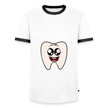 I'm A Dentist Because I Don't Mind Hardwork - Men's Ringer Shirt - white/black - Front - AI Model Female 172 light (172cm) & AI Model Male 178 dark (178cm)