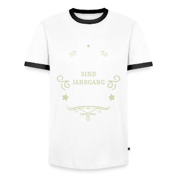 Legenden sind 1933 geboren 90. Geburtstag Geschenk - Männer Kontrast-T-Shirt - Weiß/Schwarz - Vorne - AI Model Female 172 light (172cm) & AI Model Male 178 dark (178cm)