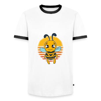 Sorry I Have Plans With My Bees - Men's Ringer Shirt - white/black - Front - AI Model Female 172 light (172cm) & AI Model Male 178 dark (178cm)