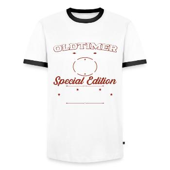 29. Geburtstag Mann Oldtimer Mai Jahrgang 1994 - Männer Kontrast-T-Shirt - Weiß/Schwarz - Vorne - AI Model Female 172 light (172cm) & AI Model Male 178 dark (178cm)