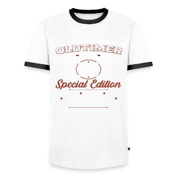 30. Geburtstag Mann Oldtimer Mai Jahrgang 1993 - Männer Kontrast-T-Shirt - Weiß/Schwarz - Vorne - AI Model Female 172 light (172cm) & AI Model Male 178 dark (178cm)