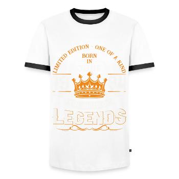 29. Geburtstag Mann Juni Jahrgang 1994 Legendary - Männer Kontrast-T-Shirt - Weiß/Schwarz - Vorne - AI Model Female 172 light (172cm) & AI Model Male 178 dark (178cm)