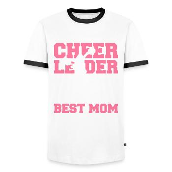 Cheerleader By Day World's Best Mom By Night - Männer Kontrast-T-Shirt - Weiß/Schwarz - Vorne - AI Model Female 172 light (172cm) & AI Model Male 178 dark (178cm)