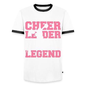 Cheerleader I'm Becoming A Legend - Männer Kontrast-T-Shirt - Weiß/Schwarz - Vorne - AI Model Female 172 light (172cm) & AI Model Male 178 dark (178cm)