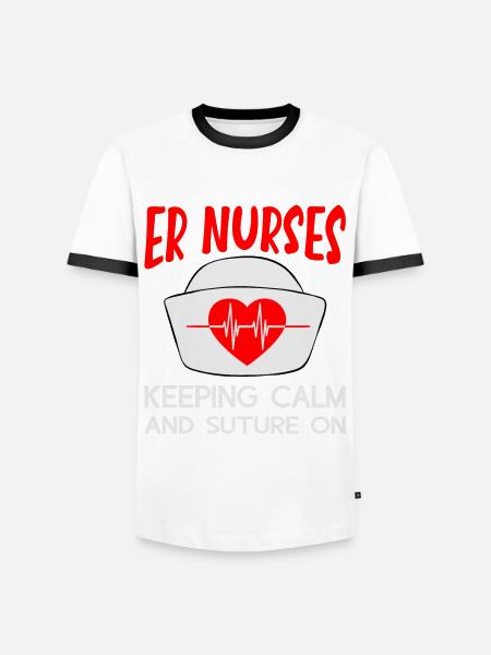 Lustige Krankenschwester Geschenke - Männer Kontrast-T-Shirt - Weiß/Schwarz
