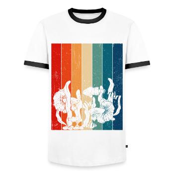 Aquaristik Fischzucht Aquarianer - Männer Kontrast-T-Shirt - Weiß/Schwarz - Vorne - AI Model Female 172 light (172cm) & AI Model Male 178 dark (178cm)