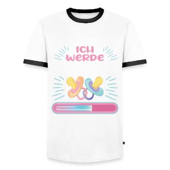 Cousine werden Cousine 2024 - Männer Kontrast-T-Shirt - Weiß/Schwarz - Vorne - AI Model Female 172 light (172cm) & AI Model Male 178 dark (178cm)