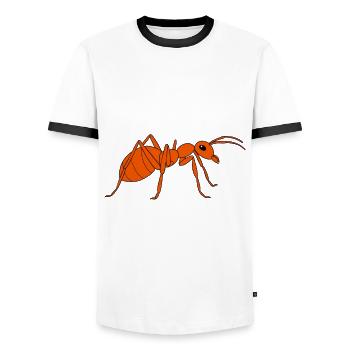 Antkeeping Ameisenzucht Ameisen - Männer Kontrast-T-Shirt - Weiß/Schwarz - Vorne - AI Model Female 172 light (172cm) & AI Model Male 178 dark (178cm)