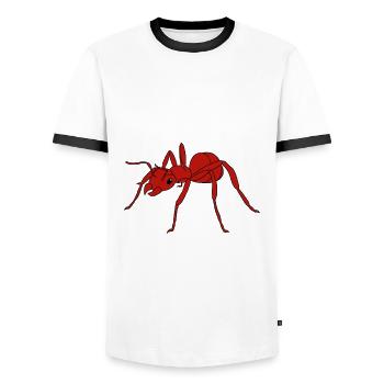 Antkeeping Ameisenzucht Ameisen - Männer Kontrast-T-Shirt - Weiß/Schwarz - Vorne - AI Model Female 172 light (172cm) & AI Model Male 178 dark (178cm)