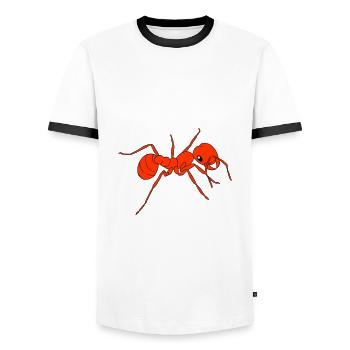 Antkeeping Ameisenzucht Ameisen - Männer Kontrast-T-Shirt - Weiß/Schwarz - Vorne - AI Model Female 172 light (172cm) & AI Model Male 178 dark (178cm)