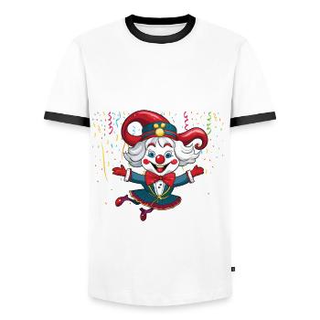 Karneval Kostüm Fasching Fastnacht - Männer Kontrast-T-Shirt - Weiß/Schwarz - Vorne - AI Model Female 172 light (172cm) & AI Model Male 178 dark (178cm)