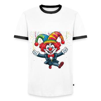 Karneval Kostüm Fasching Fastnacht - Männer Kontrast-T-Shirt - Weiß/Schwarz - Vorne - AI Model Female 172 light (172cm) & AI Model Male 178 dark (178cm)
