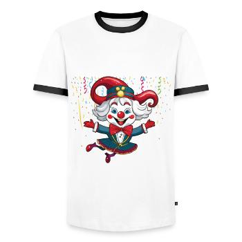 Carnival Costume Carnival Carnival - Men's Ringer Shirt - white/black - Front - AI Model Female 172 light (172cm) & AI Model Male 178 dark (178cm)