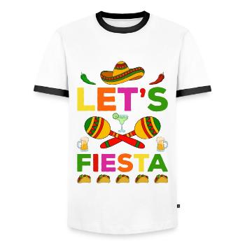 Cinco de Mayo - Männer Kontrast-T-Shirt - Weiß/Schwarz - Vorne - AI Model Female 172 light (172cm) & AI Model Male 178 dark (178cm)