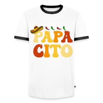 Cinco de Mayo - Männer Kontrast-T-Shirt - Weiß/Schwarz - Vorne - AI Model Female 172 light (172cm) & AI Model Male 178 dark (178cm)