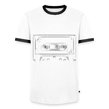 Mai 1979 Jahrgang 1979 Geburtstag 1979 Legende 79 - Männer Kontrast-T-Shirt - Weiß/Schwarz - Vorne - AI Model Female 172 light (172cm) & AI Model Male 178 dark (178cm)